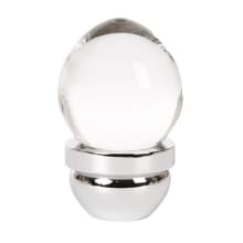 Acorn Glass 1 Inch Oval Cabinet Knob