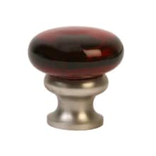 Mushroom Glass 1-1/4 Inch Mushroom Cabinet Knob