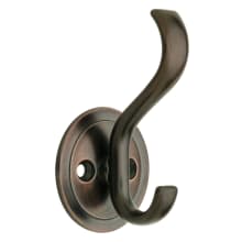 Swooping Coat and Hat Hook with Round Base
