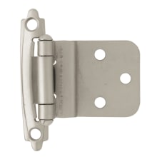 3/8 Inch Partial Inset Traditional Cabinet Door Hinge with Self Close (Package of 2)