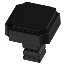 Notched 1-1/8 Inch Square Cabinet Knob