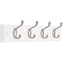 Four Hook Heavy Duty 18 inch Wide Coat and Hat Rack