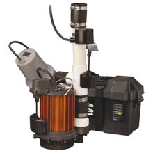 PC 1/3HP Sump Pump with Battery Back-Up System