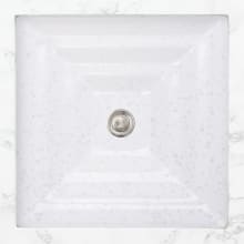 16-1/2" Circular Glass Undermount Bathroom Sink