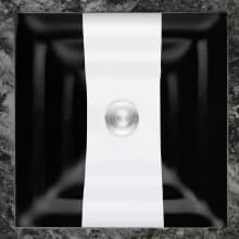 Ribbon 16-1/2" Square Glass Undermount Bathroom Sink