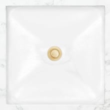 Dune White 16-1/2" Square Glass Undermount Bathroom Sink