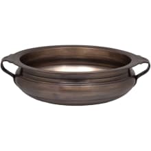 Cast Bronze 19" Circular Yellow Bronze Vessel Bathroom Sink