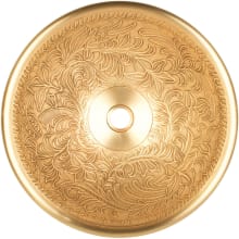 Cast Bronze 14" Circular Yellow Bronze Drop In or Vessel Bathroom Sink