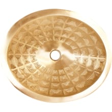 Cast Bronze 18-1/2" Oval Yellow Bronze Drop In, Undermount, or Vessel Bathroom Sink