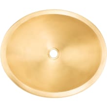 Cast Bronze 18-1/2" Circular Yellow Bronze Drop In or Undermount Bathroom Sink