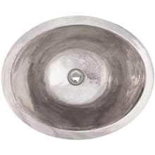 Hammered Metals 17-1/2" Oval Drop In or Undermount Bathroom Sink
