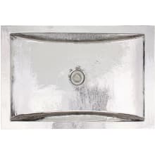 Hammered Metals 20" Rectangular Drop In or Undermount Bathroom Sink