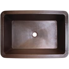 Hammered Metals 20" Undermount Single Basin Bar Sink