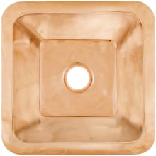 Smooth Large Square 20" Square Brass Drop In Bathroom Sink