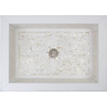 20-3/4" Rectangular White Marble with Mother of Pearl Inlay Undermount Bathroom Sink