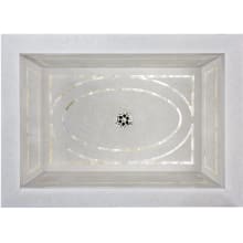 Inlay 20-3/4" Rectangular Marble Undermount Bathroom Sink