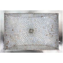 21" Rectangular Mosaic Tile Interior Drop In or Undermount Bathroom Sink