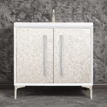 Mother of Pearl 36" Single Free Standing Vanity Cabinet Only - Less Vanity Top