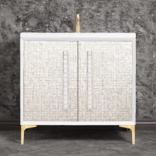 Mother of Pearl 36" Single Free Standing Vanity Cabinet Only - Less Vanity Top