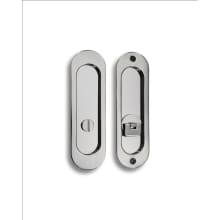304 Grade Stainless Steel Round Privacy Pocket Door Lock with Drop Ring Pull