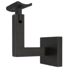 304 Grade Stainless Steel 3-1/8 Inch Projection Surface Mount Hand Rail Bracket with Curve Clamp and Square Rose