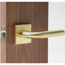 Marine Grade 316 Stainless Steel LL3 Passage Door Lever Set with Square Rose