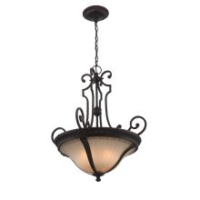 Crescentia 3 Light 22" Wide Pendant with Light Amber Glass Shade