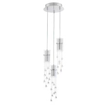 Tilden 3 Light 10" Wide LED Multi Light Pendant with Crystal Accents