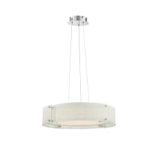 Kaelin 20-3/4" Wide Integrated LED Drum Chandelier with Clear Diamond Glass Shade