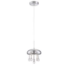 Andrea 1 Light Adjustable LED Pendant with Crystal Accents