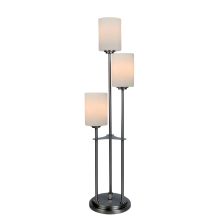 Bess 3 Light Table Lamp with White Glass Shades