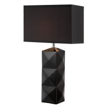 Robena 1 Light Table Lamp with Black Fabric Shade