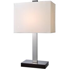 Maddox 1 Light Table Lamp with White Fabric Shade