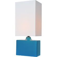 Kara 1 Light Table Lamp with Off-White Fabric Shade