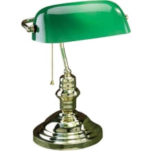 Single Light Banker's Lamp with Glass Shade from the Banker Collection