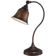 Gianna 1 Light Arc Table Lamp with Antique Copper Metal Shade