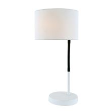 Gillian 1 Light Table Lamp with White Fabric Shade