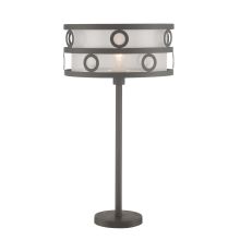 Lavinia Single Light 30" Tall Table Lamp with Transparent Shade