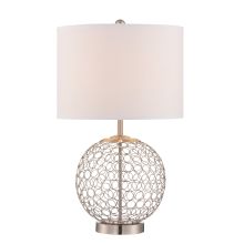 Mabon 23" High 1 Light Table Lamp with White Fabric Shade
