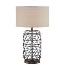 Cassiopeia Single Light 17" Tall Table Lamp with Fabric Shade
