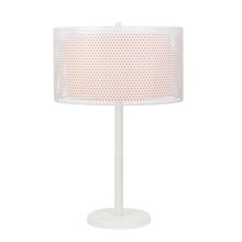 Parmida 2 Light 17" Tall Table Lamp with Fabric Inner Shade