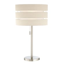 Falan Single Light 27" High Buffet Table Lamp with Linen Fabric Shade