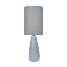 Quatro Single Light 17" Tall Table Lamp with 9" Tall Fabric Shade
