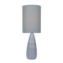 Quatro Single Light 26-1/4" Tall Table Lamp with 13" Tall Fabric Shade