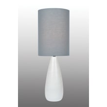 Quatro Single Light 26-1/4" Tall Table Lamp with 13" Tall Fabric Shade