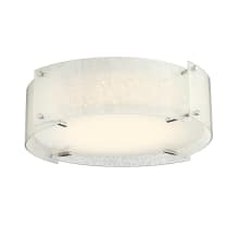 Kaelin Single Light 17" Wide Integrated LED Flush Mount Drum Ceiling Fixture with Diamond Seeded Glass Shade
