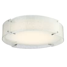 Kaelin Single Light 21" Wide Integrated LED Flush Mount Drum Ceiling Fixture with Diamond Seeded Glass Shade