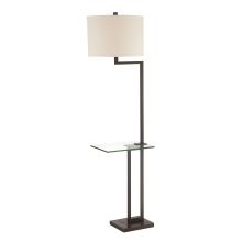 Rudko Single Light 64" Tall Floor Lamp with Glass Table