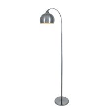 Palesa 1 Light Floor Lamp with Silver Metal Shade