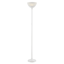Ward Single Light 70" High Integrated LED Torchiere Floor Lamp with Frosted Glass Shade